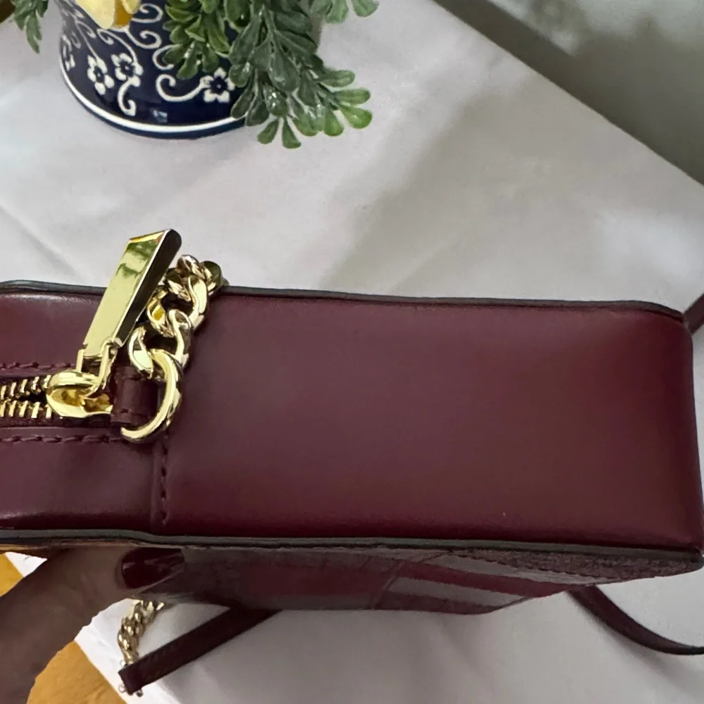 Michael Kors Patchwork Burgundy Crossbody Bag - Picture 8 of 13